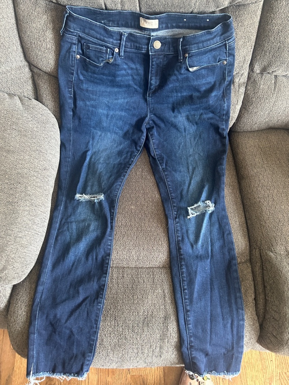 LOFT Outlet Modern Skinny Distressed Jeans